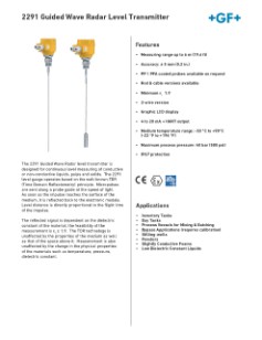 Datenblatt Typ 2291 Geführter Radar-Füllstandstransmitter (DE)