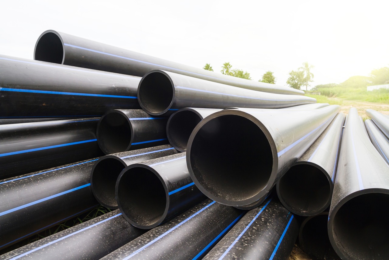 HDPE pipe for water supply at construction site Owners